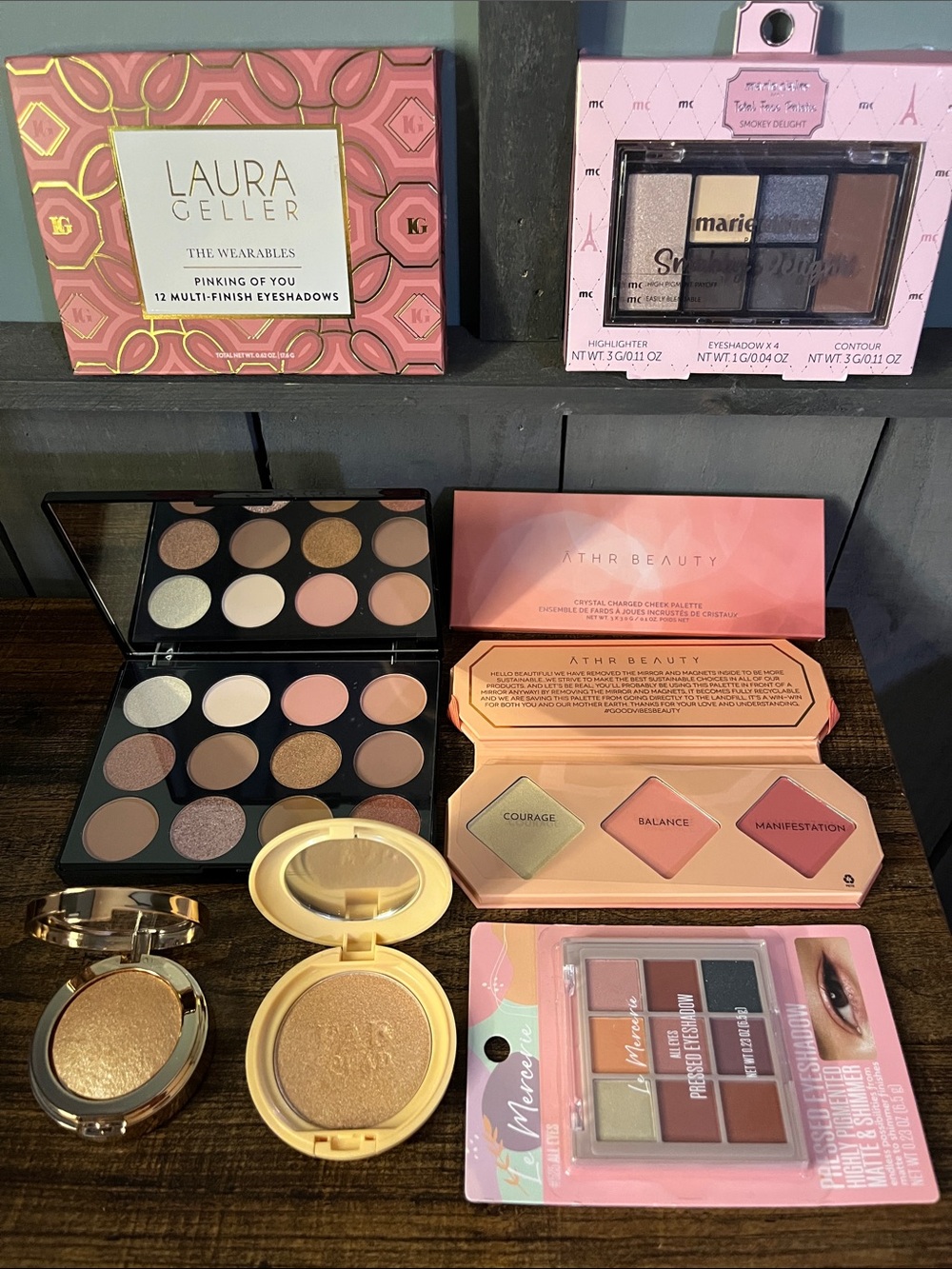 Laura Geller Pink and Gold Multi-Finish Eyeshadow & Highlight Collection